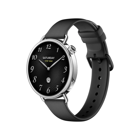 ساعت هوشمند شیائومی Xiaomi Watch S4 (41mm) نسخه گلوبال ـ مشکی با بند فلوئوروبر (Fluororubber)