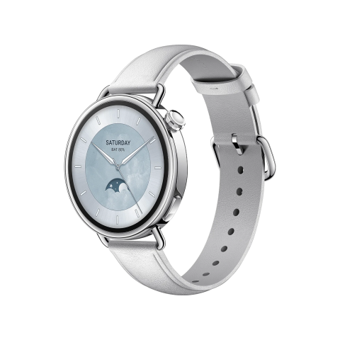 ساعت هوشمند شیائومی Xiaomi Watch S4 (41mm) نسخه گلوبال ـ سفید با بند چرمی